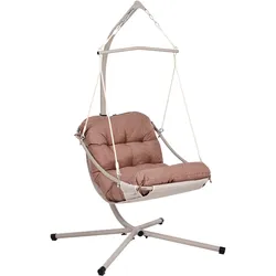 HÄNGESESSEL mit Gestell Metall Braun Alghero