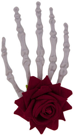 Haarklammer "Knochen-Hand", grau