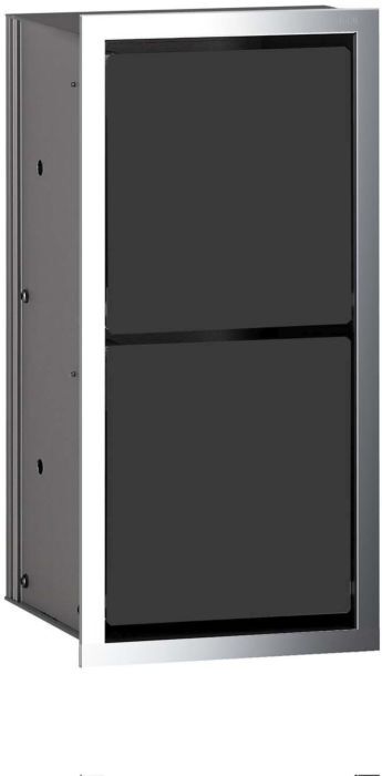 Emco 972527921 WC-Papier-Modul - Unterputzmodell  344mm, chrom/schwarz