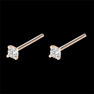 Edenly Diamant-Ohrringe Frische - Funkeln - Ohrstecker 9 Karat RosÃ©gold und Di