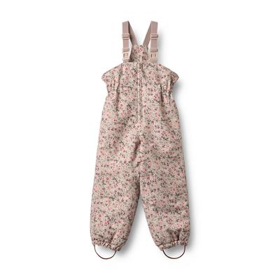 Skihose WHEAT "Ski Pants Sal", Jungen, Gr. 116, N-Gr, bunt (9680 grau moon flowers), Web, Obermaterial: 100% Polyester, geblümt, lang, Hosen Skihose, Kunstfaser, wasserdicht, atmungsaktiv und leicht wattiert