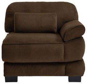 Loedds 39-inch 1-Seat Corduroy Sofa with Convertible Design, Ottoman and Armless Design for Living Room
