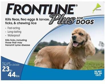 Frontline Plus For Medium Dogs 23-44 Lbs (Blue) 6 Doses