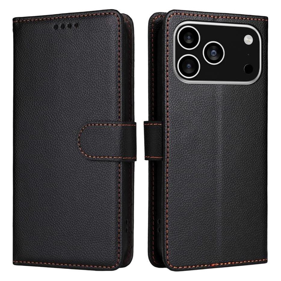 Cover-Discount Lederoptik-Hülle mit strukturierter Oberfläche (Apple iPhone 17 Pro, Apple iPhone 18 Pro) (61210636)