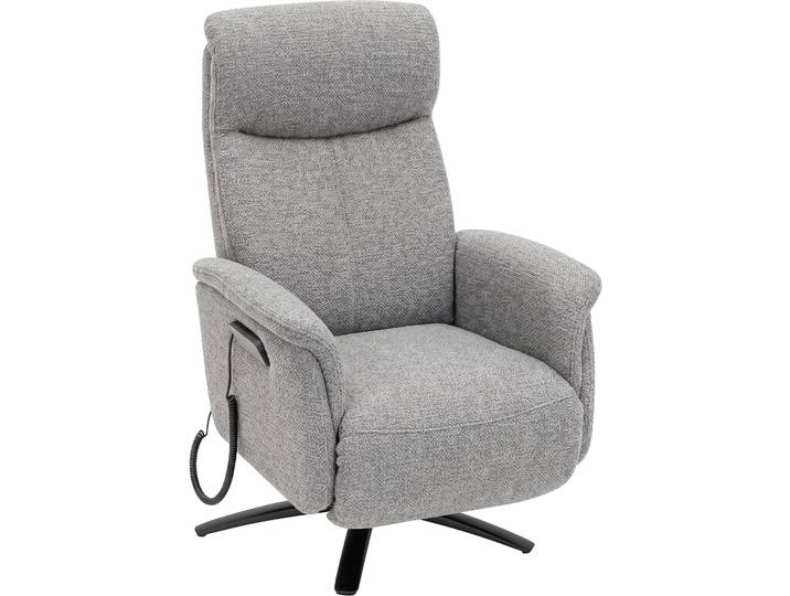 Relaxsessel Noel hellgrau T 89 B 79 H 108 cm inkl. Aufstehhilfe - Relaxsessel