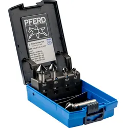 PFERD TOOLS HSS-Kegelsenker-Sets 5-tlg. DIN 335 C 90° mit HICOAT-Beschichtung HC-FEP - 25202159