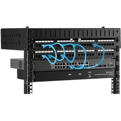 StarTech Open Frame Geräte Rack (8 HE, 19 Zoll Rack), Serverschrank, Schwarz