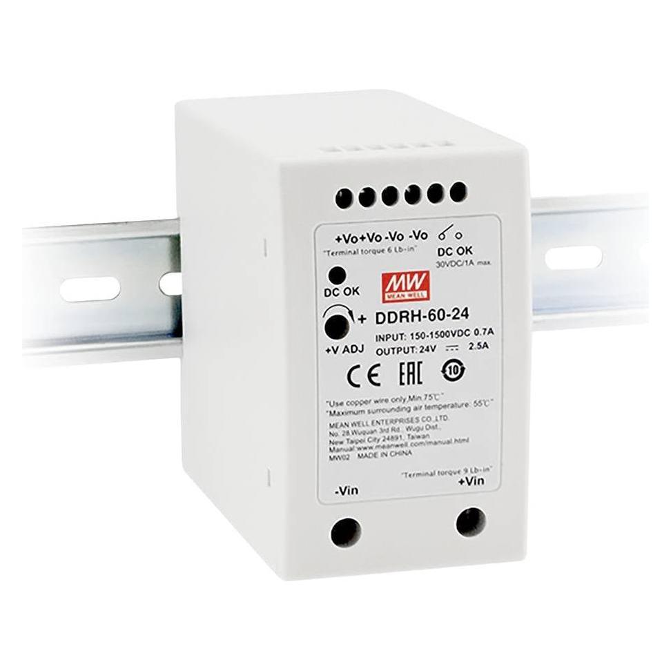 MeanWell MEAN WELL DDRH-60-24, 150 - 1500 V, 60 W, 24 V, RoHS, 57 mm, 105 mm (DDRH-60-24)