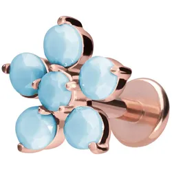 Titan Labret mit Push Fit BLUME + SYNTHETISCHE TÜRKISE