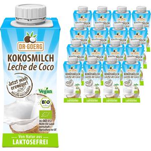 Dr.Goerg Kokosmilch Premium ca. 17% Fett, BIO, je 200 ml, 16 Stück