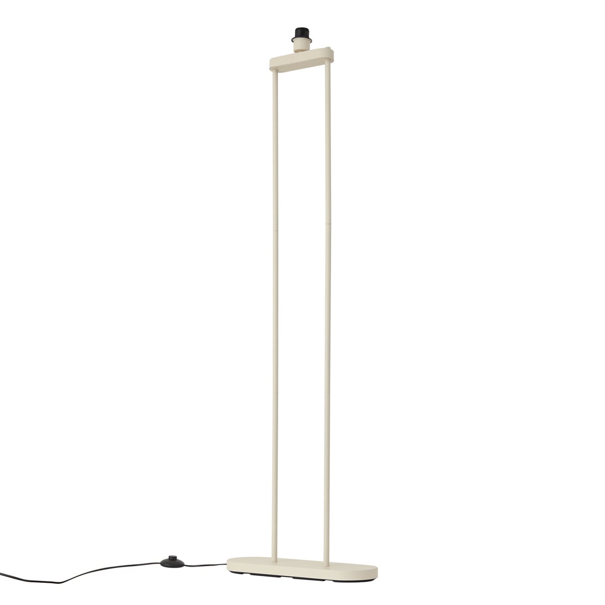 Qazqa Moderne LED Vloerlamp Beige van Metaal