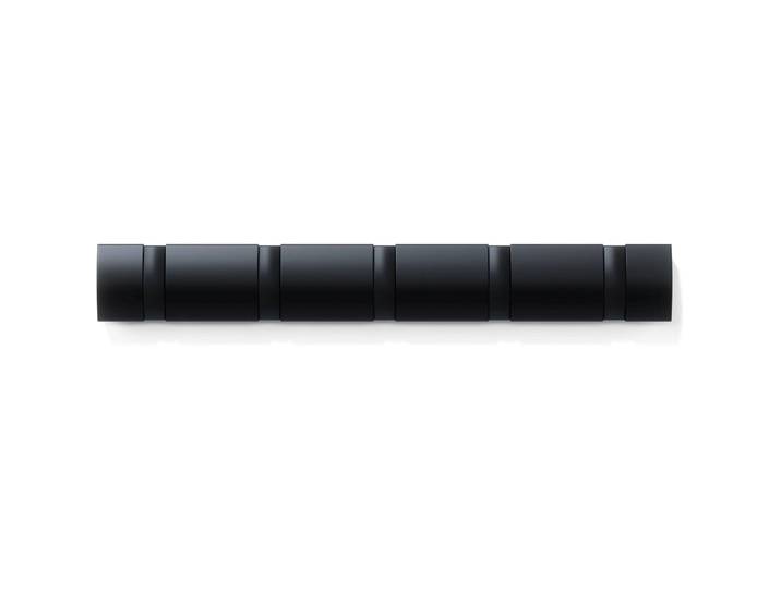 Wandgarderobe Umbra Flip 5 Haken Schwarz - Material: Holz - Garderobe