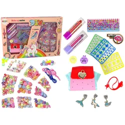 Buntes Make-up- und Schmuckset