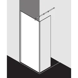 Kermi Xb Glasanlage XBWIW12020VUK 118-120x200cm, silber hochglanz, ESG SR Opaco