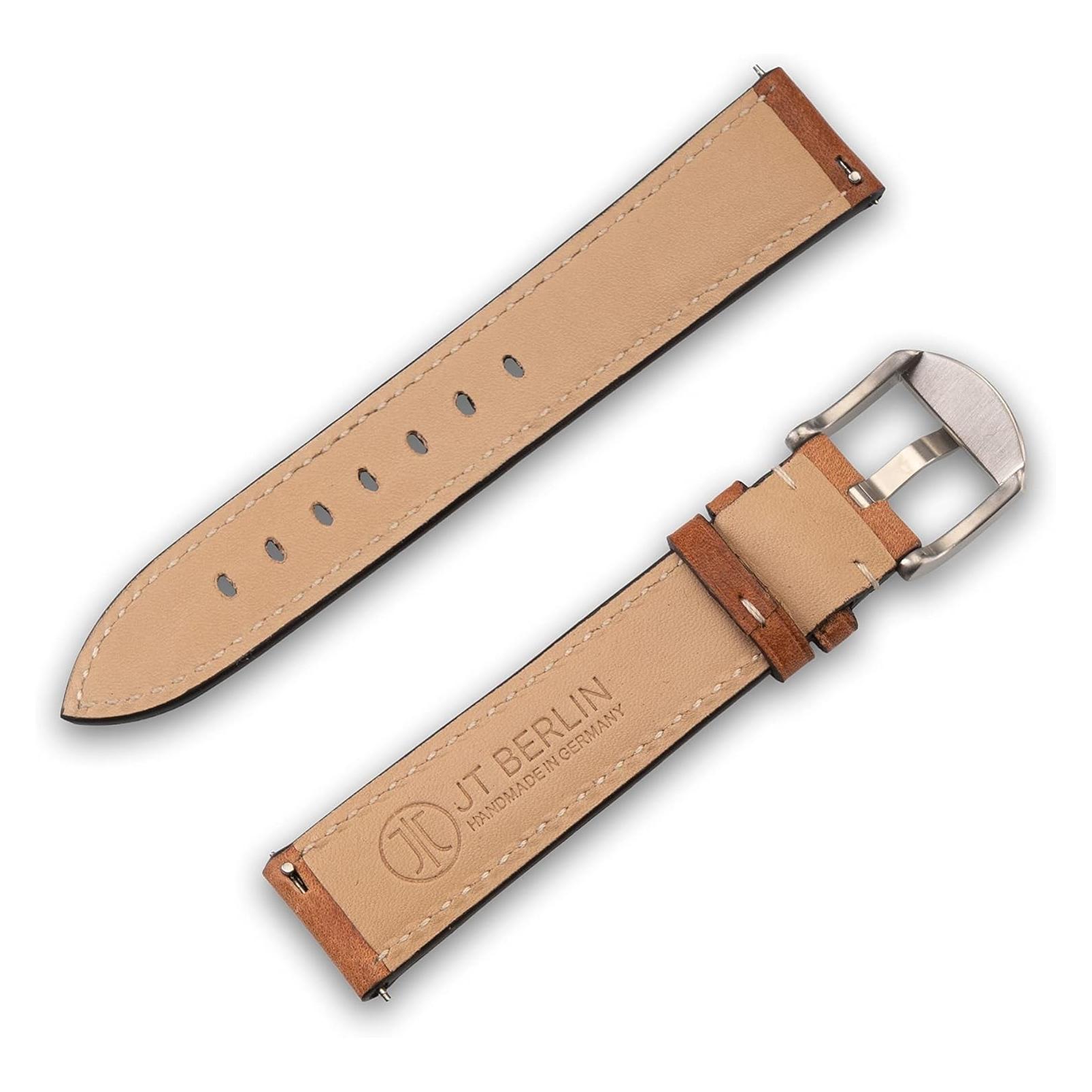 JT Berlin Watchband Charlie | Universal 20mm | braun - Edelstahl | M | 10849 (10849) (20 mm, Edelstahl) (10849)