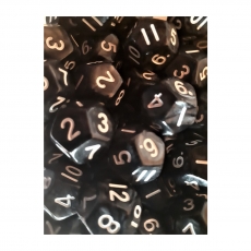 Dice4friends Würfelset D12 - Pearl Black (50) im Beutel 284993