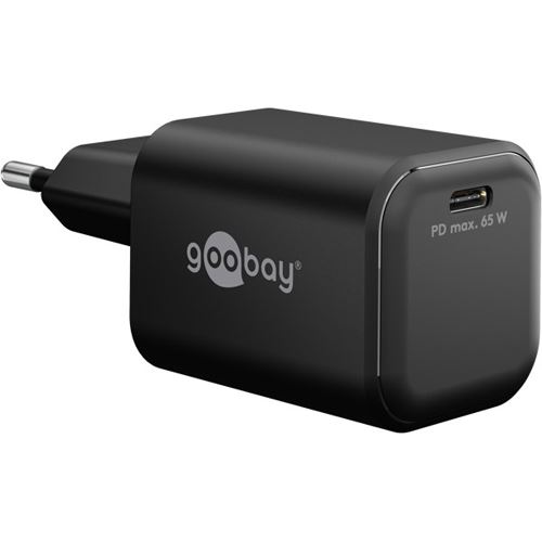 65W Goobay USB-C PD GaN Schnelladegerät Nano (schwarz)