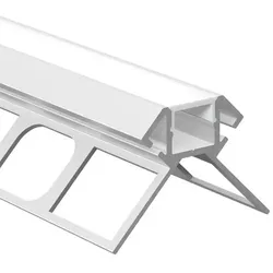 McLED LED-Profil silber matt, Aluminium, Länge 200 cm, Kantenhöhe 10 mm, ML-761.045.43.S2