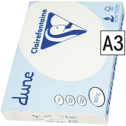Clairefontaine Multifunktionales Druckerpapier »Dune« A3/80 g (weiß mit Cremefärbung) weiß