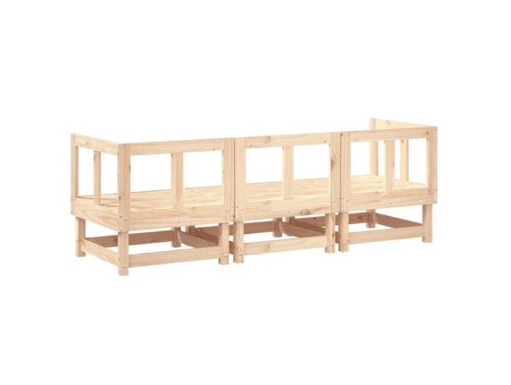 Brun Siège de jardin - Salon de jardin - (3 pcs) - bois massif de pin C2692