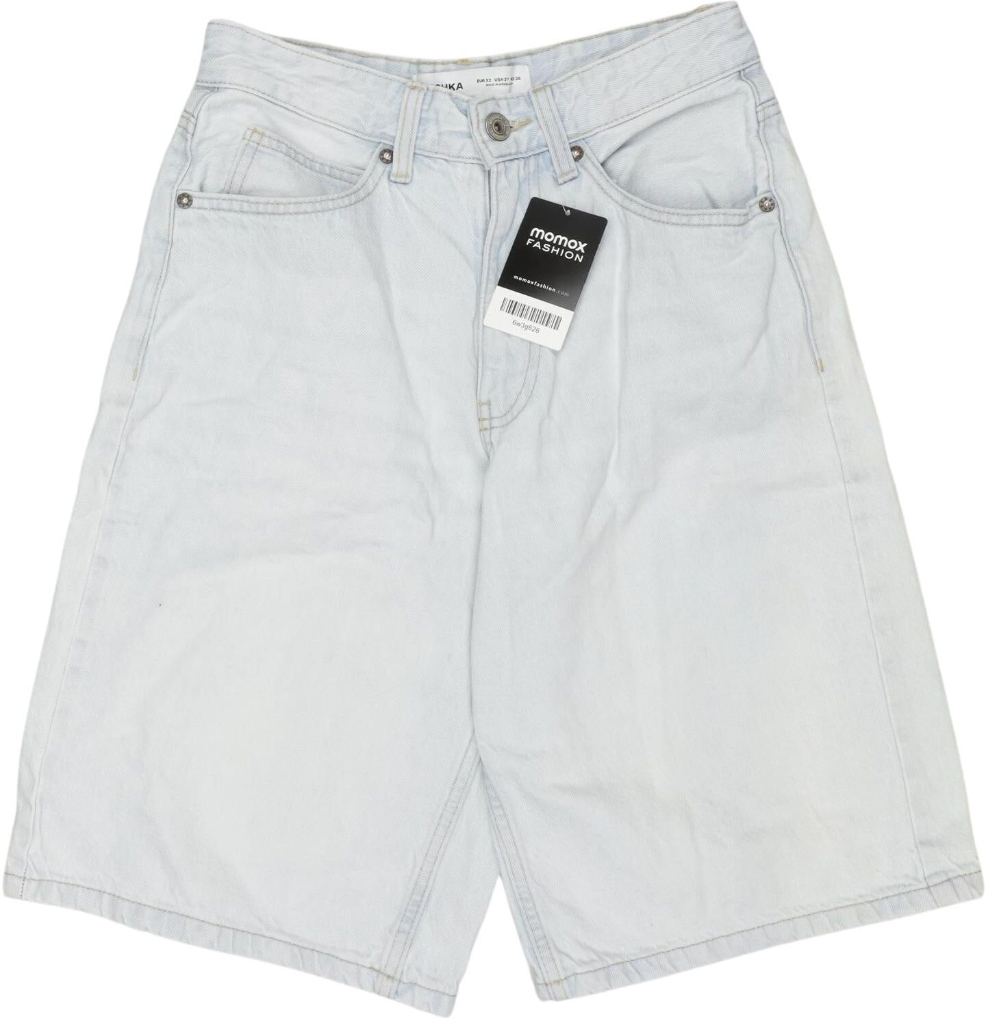 bershka Herren Shorts, Hellblau, Gr. W27, Baumwolle - Second Hand