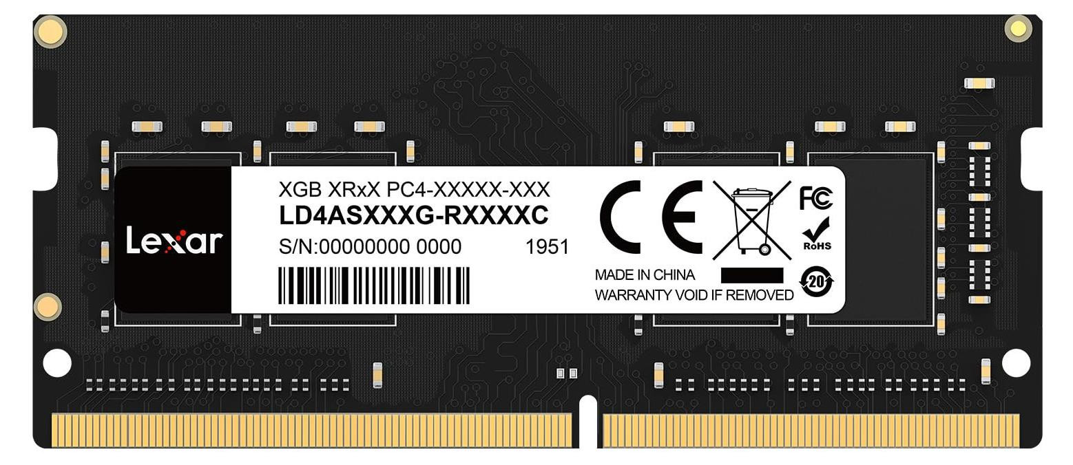Lexar RAM geheugen SO-DIMM DDR4 16GB 3200MHz CL22 1.2V 260-pins