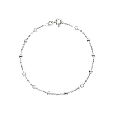 Fußkette JOBO "Kugeln", silber (silber 925), Fußketten, Damen, Silber 925 (Sterlingsilber), 925 Silber 25 cm