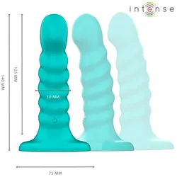 Intense, Vibrator, Buffy Vibrator Grã–Sse S Spirale Design 10 Vibrationen Blau Fernbedienung