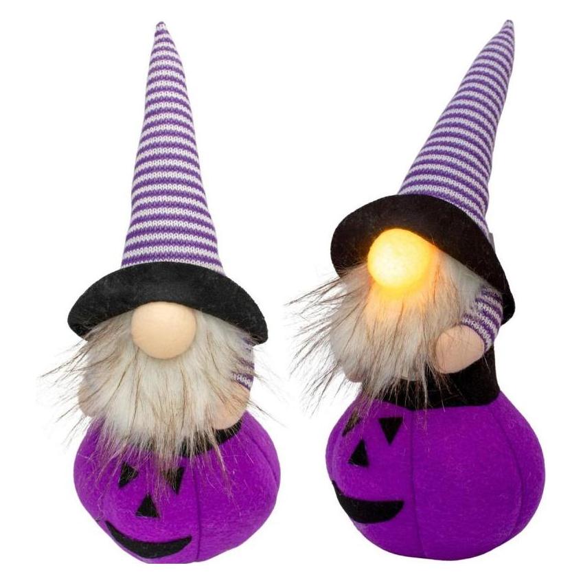 Home&Styling Dekoracja świąteczna Home Styling Collection FIGURKA DEKORACYJNA NA DYNI 35CM LED HALLOWEEN FIOLET (63886682)