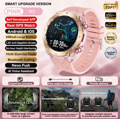 Inspire Picks 2025 Xiaomi GPS Fitness Smartwatch Waterproof Bluetooth Call Watch With Long Battery pink gps Sports Watch