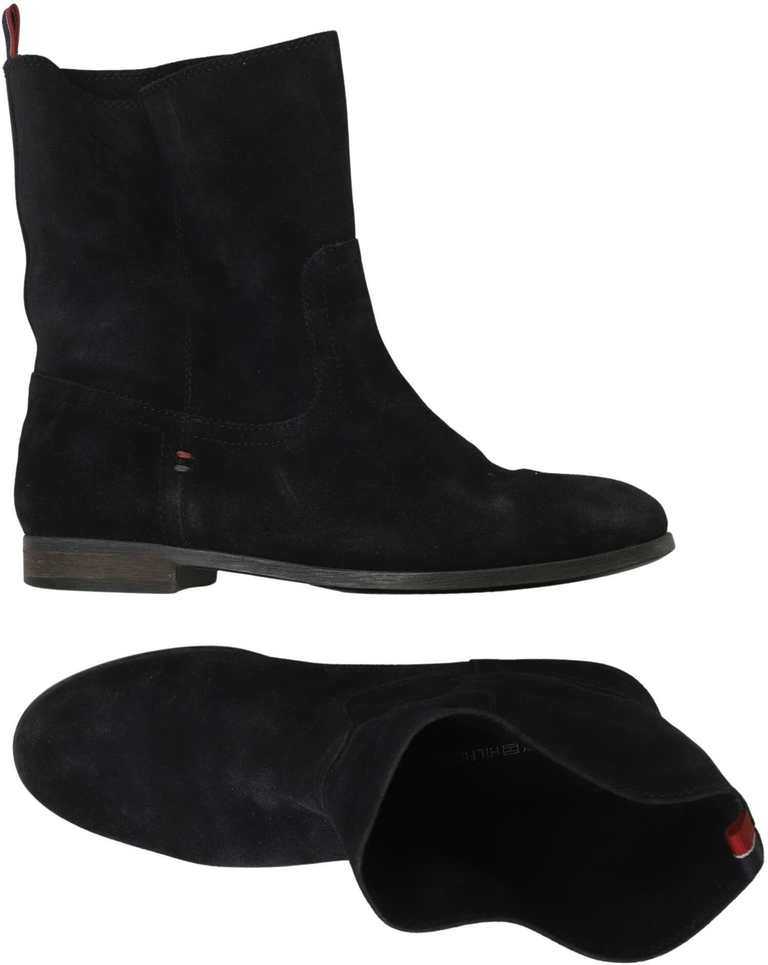 Tommy Hilfiger Damen Stiefel, Schwarz, Gr. EU 37, Leder - Second Hand