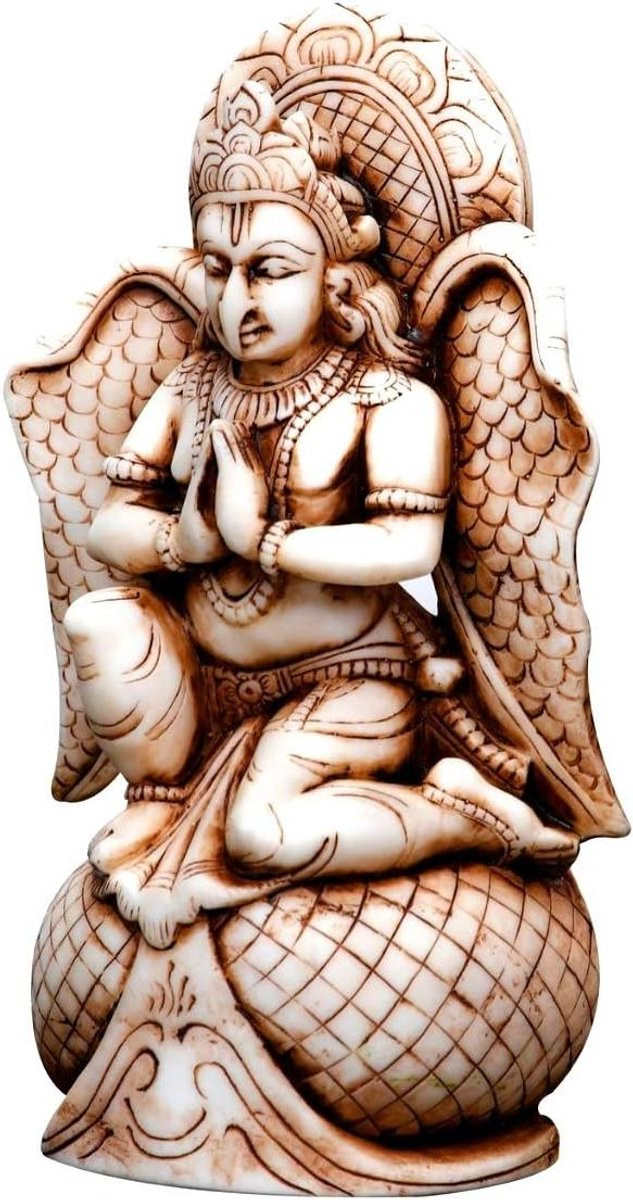 Garuda Dev Murti Religieus Beeld - Veelkleurig - Hoogte: 17,78 cm