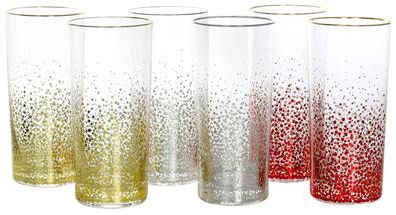 Laurie Gates 6 Piece 16 Ounce Glass Tumbler Set - 6 Piece 16oz Glasses