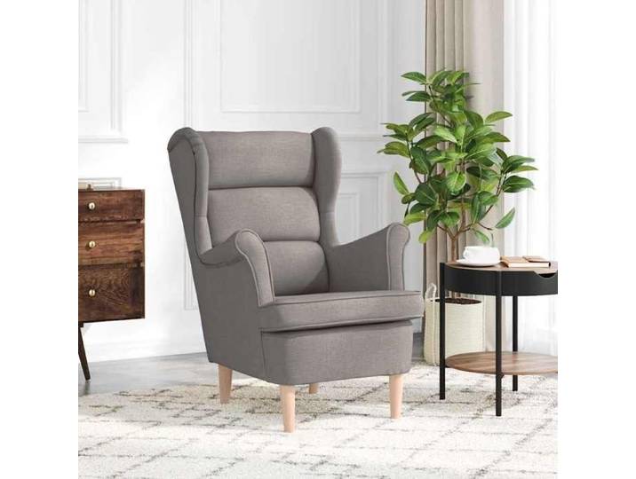 Fauteuil en tissu - - Taupe - 74x84x100 cm - Polyester - Rembourrage en mousse - Hauteur du dossier 69 cm