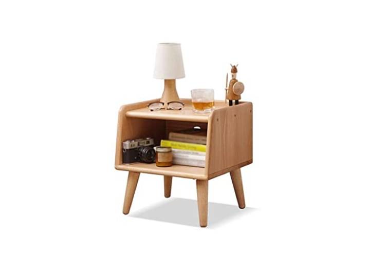YCCHAH Bett mit Stauraum Multifunktional quadratische Nachttisch Rack Schlafzimmer Locker Wohnzimmer Couchtisch halb geöffneter Desktop(A)