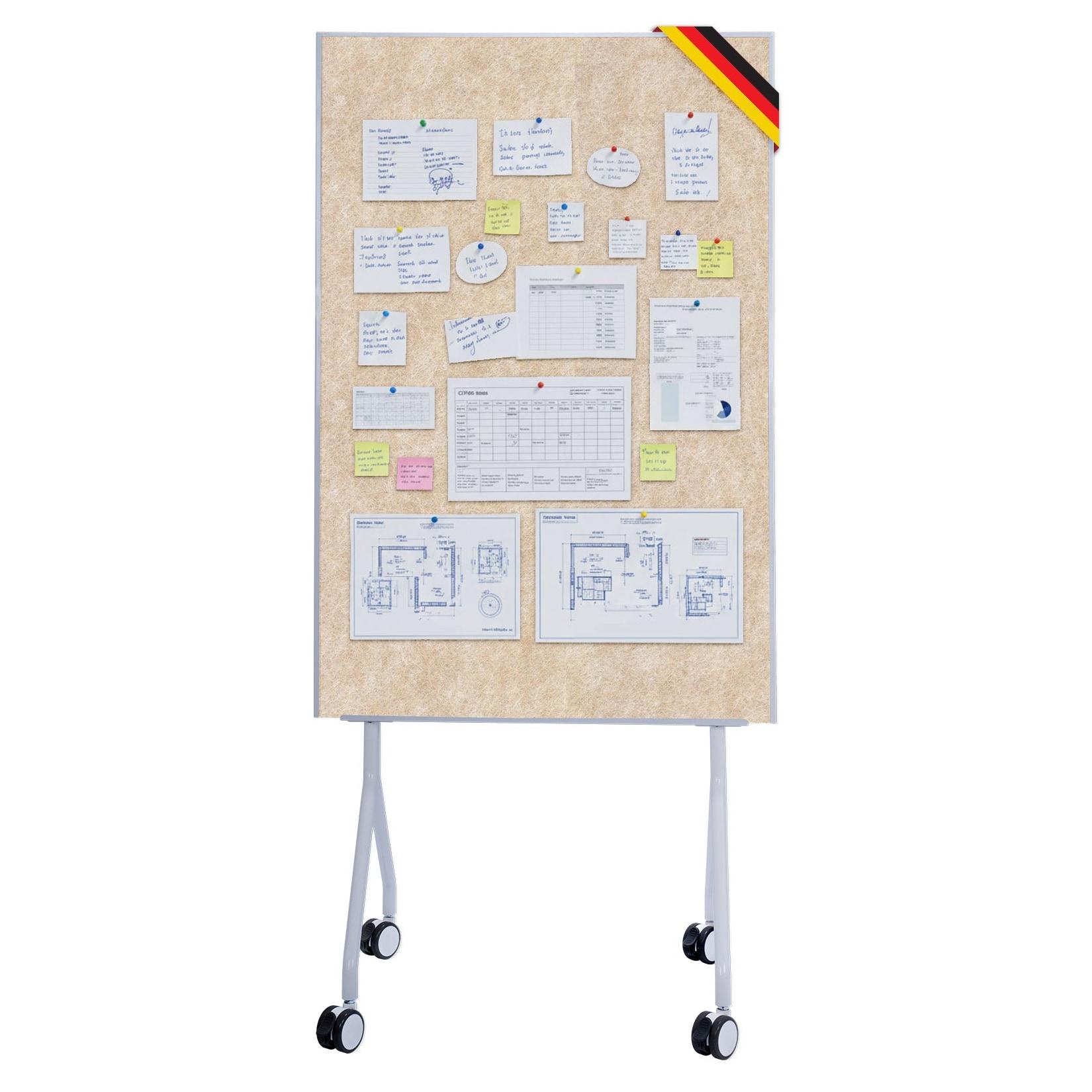 Floordirekt Mobile Präsentationstafel Giant Doppelseite Filztafel 80 x 120 cm