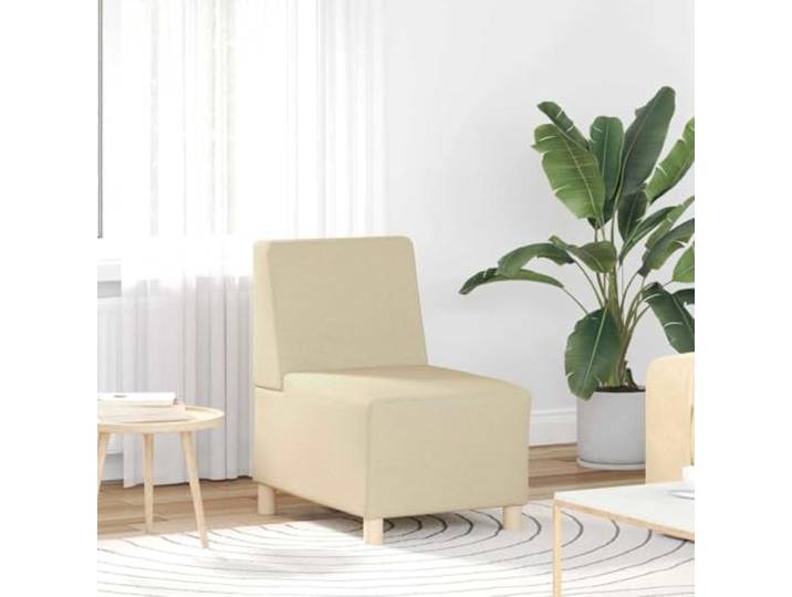 KTHLBRH Modulares Sofa ohne Armlehnen 2 Stück Creme Elegantes Profil, kombinierbar, geeignet für moderne Wohnzimmer, flexibler Stil