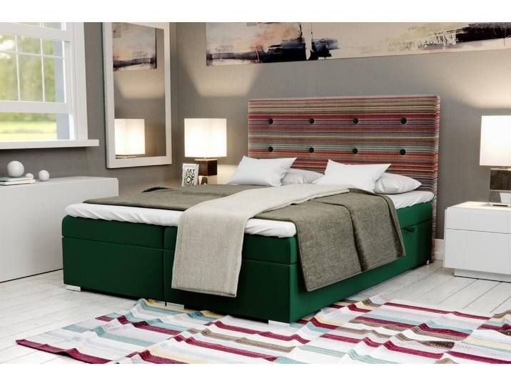 JVmoebel Boxspringbett Chesterfield Bett mit Matratze und Topper im eleganten Design (Boxspringbett 4062292147111), Made in Europa