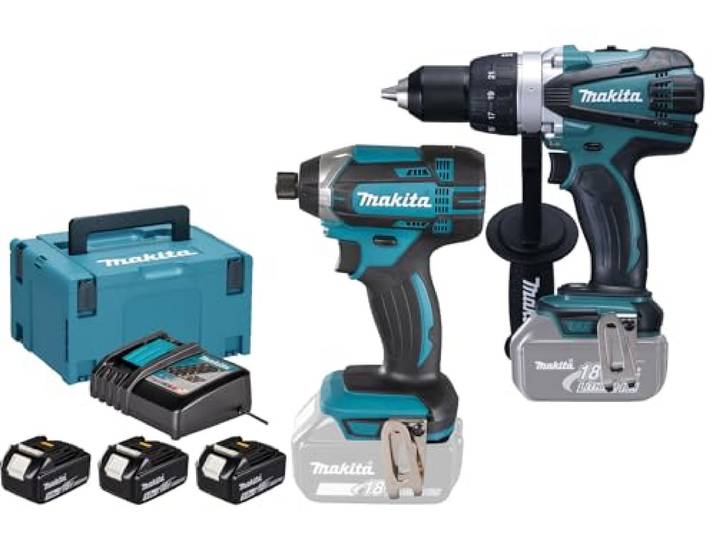 Ensemble de 2 outils 18V (DDF458 + DTD152) (3x5\,0 Ah) en coffret - MAKITA DLX2144TJ1