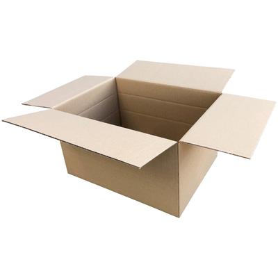 VEPATIM 50x Faltkarton 455x340x(120)-265mm mit variabler Höhe 1-wellig Dickwelle braun