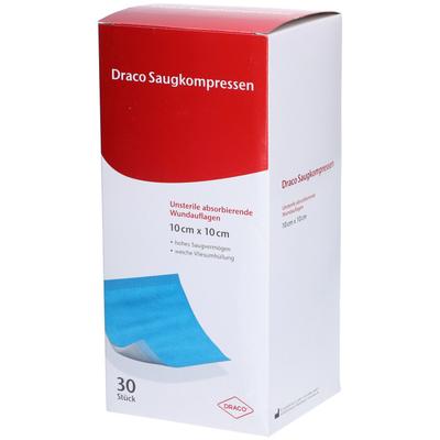 Saugkompressen unsteril 10x10 cm Draco 30 St Kompressen