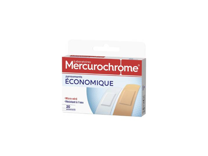 MERCUROCHROME Pansements Protection Optimale Résistant à l'Eau Micro-aéré X20