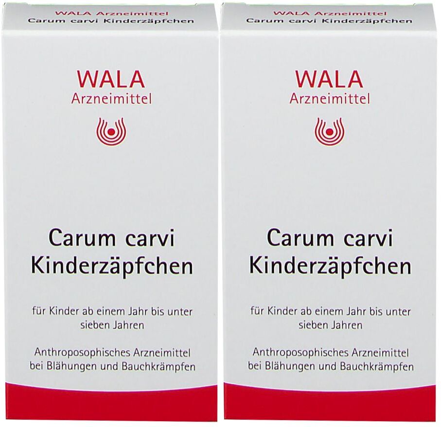 WALA Carum Carvi Kinderzäpfchen Doppelpack 2x10x1 g Kinder-Suppositorien