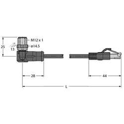 Turck Verbindungsleitung WSSD-RJ45S-4414-30M