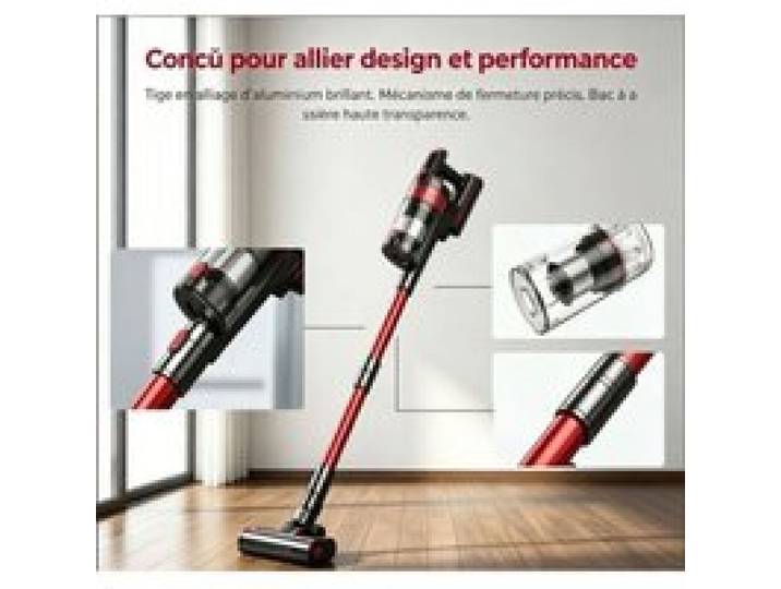 Aspirateur Balai filtration 7 niveaux nettoyage air 800W puissance autonomie 70min 9x3200mAh 10 en 1 pour maison ASPIRATEUR BALAI