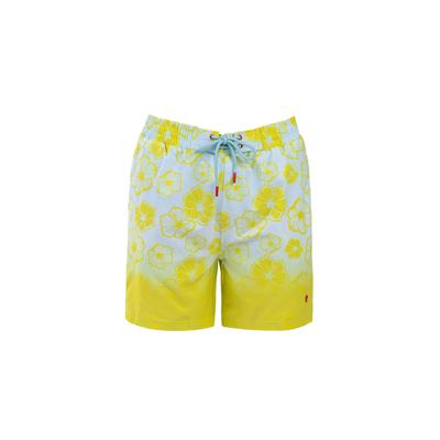 Badeshorts FROZEN CAPE "Frozen Cape Badehose RIBEIRA", Herren, Gr. XL, Normalgrößen, blau lime, Casual, Badehosen Badeshorts, mit integrierten Kompressionsshorts