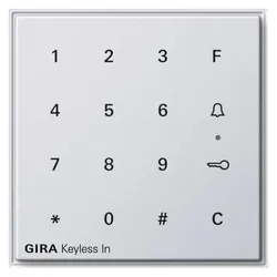 Gira, Zutrittskontrolle, Keyless In Codetastatur TX 44 (WG UP) Reinweiss (Elektronische Zahlenkombination)