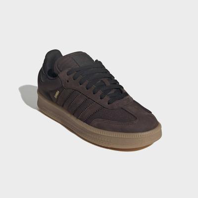 Sneaker ADIDAS ORIGINALS "SAMBA XLG", Herren, Gr. 44, braun (aurora coffee, aurora coffee, gum4), Leder, Textil, Schuhe Sneaker