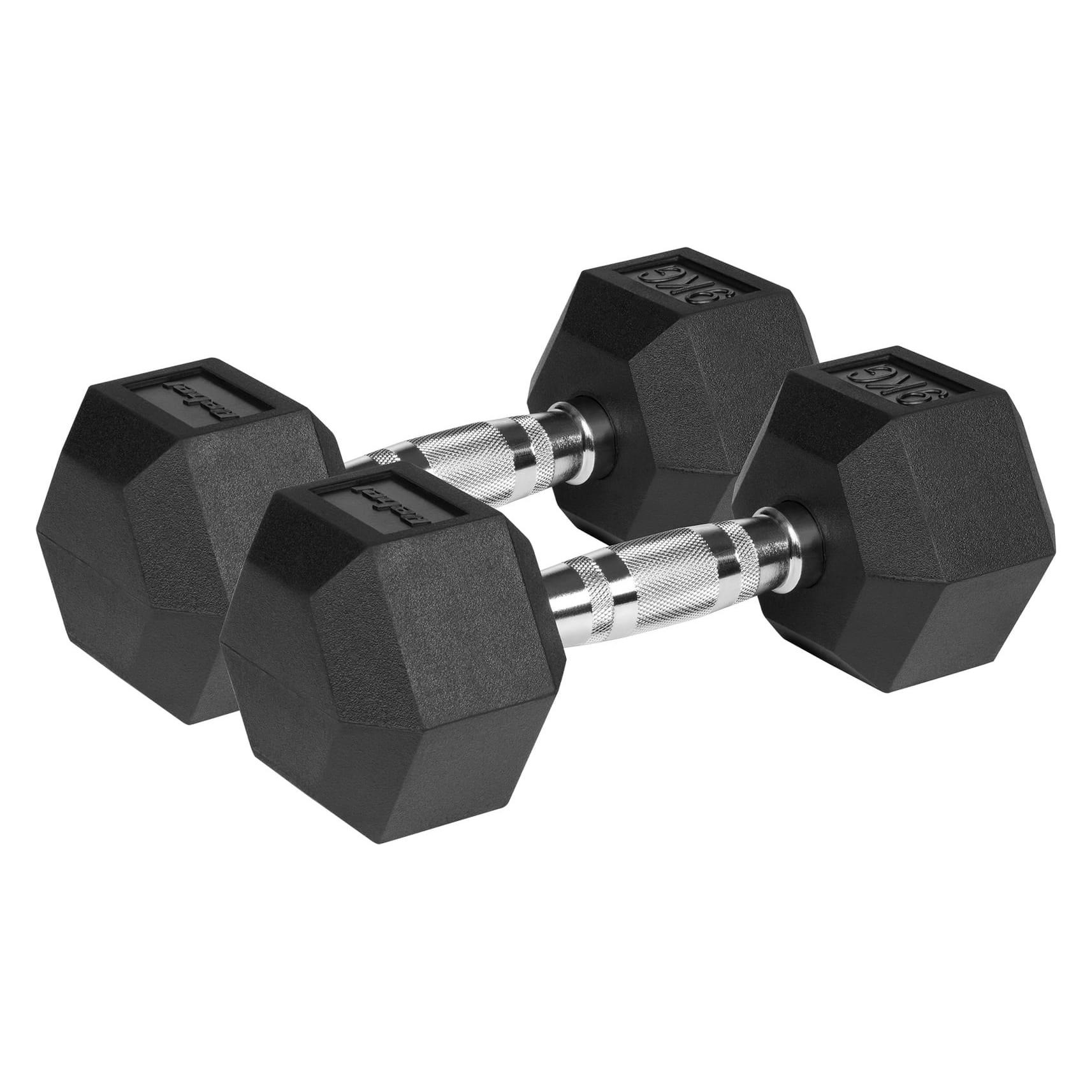 Rebel Gummierte Hanteln aus Gusseisen HEX 2x9 kg ACTIVE (RBA-2325-09)