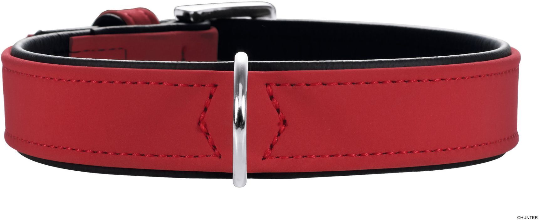 DOG SPORT HUNTER Halsband Softie L (65), rot/schwarz